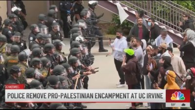 Police remove pro-Palestinian encampment at UC Irvine
