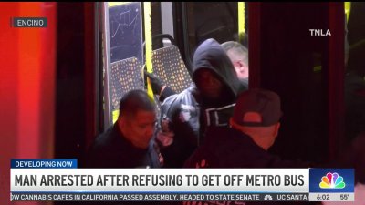 Man arrested after refusing to get off Metro bus