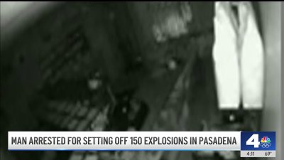 Man arrested for setting off more than 150 explosives in Pasadena