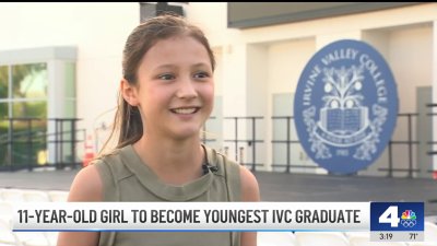 11-year-old girl to become youngest Irvine Valley College graduate
