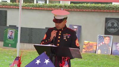Reading of fallen soldiers names in Long Beach