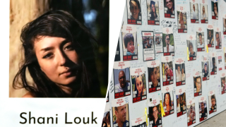 Shani Louk and Israeli hostages wall