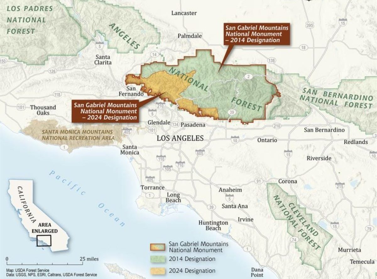 San Gabriel Mountains National Monument Map