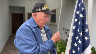 Leroy Forehand, who served both in the Army and Navy during WWII, said he was taught to honor the flag.