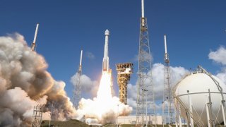 A United Launch Alliance Atlas V rocket carrying two astronauts aboard Boeing’s Starliner-1 Crew Flight Test (CFT), is launched on a mission to the International Space Station, in Cape Canaveral, Florida, U.S. June 5, 2024. 