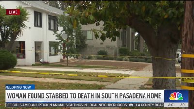 Woman found fatally stabbed at South Pasadena home