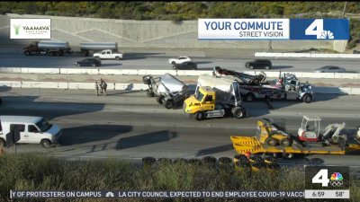 5 Freeway lanes closed north of LA for crash