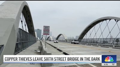 Copper thieves leave Sixth Street Bridge in the dark