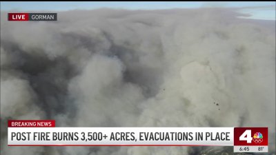 Gorman-area fire burns at least 3,500 acres