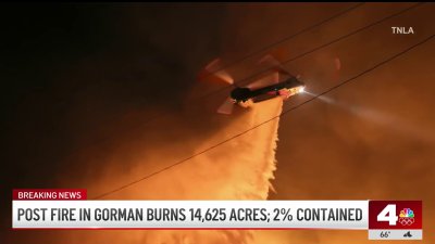 Winds make for difficult firefight against Post Fire in Gorman
