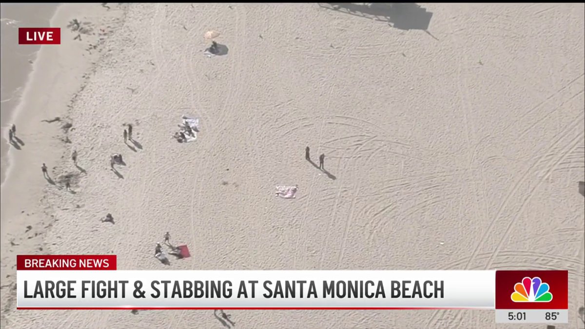 Large brawl ends with stabbing at Santa Monica Beach – NBC Los Angeles