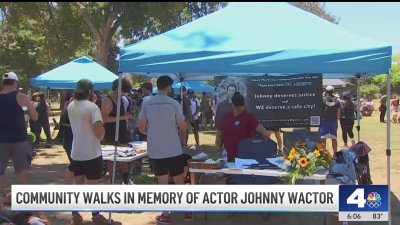 Community in North Hollywood walks in memory of actor Johnny Wactor