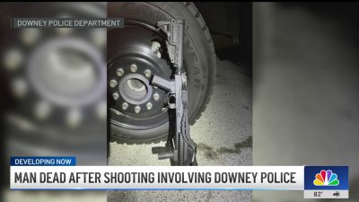 Man wielding airsoft style rifle shot and killed by Downey Police