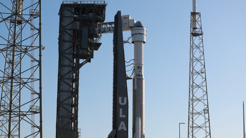 CAPE CANAVERAL, FLORIDA – JUNE 03:  Boeing’s Starliner spacecraft sits atop a United Launch Alliance Atlas V rocket at Space Launch Complex 41 as preparations are made for NASA’s Boeing Crew Flight Test on June 03, 2024, in Cape Canaveral, Florida. After several scrubbed launch attempts, NASA and its mission partners are scheduled to try again at 10:52 a.m. on June 5th. The mission will send two astronauts to the International Space Station. (Photo by Joe Raedle/Getty Images)