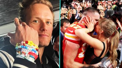 ‘Outlander's' Sam Heughan who joked about stealing Taylor Swift from Travis Kelce attends ‘Eras Tour'