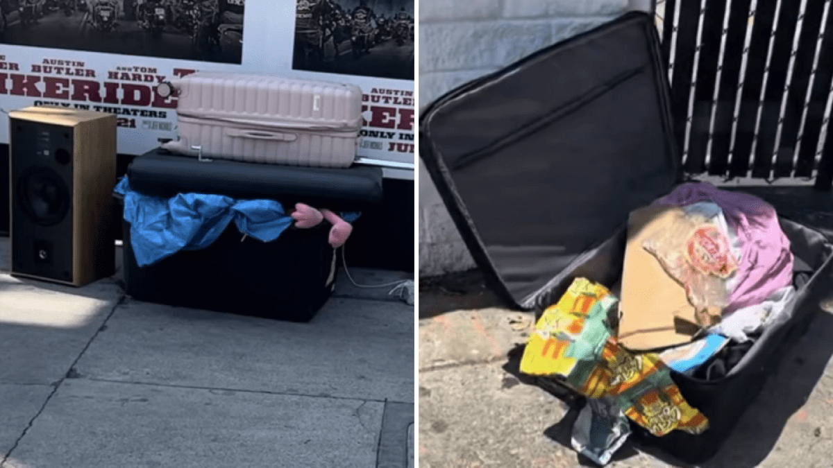 Woman's Lost Luggage Ended Up At Hollywood Homeless Encampment – ​​NBC Los Angeles