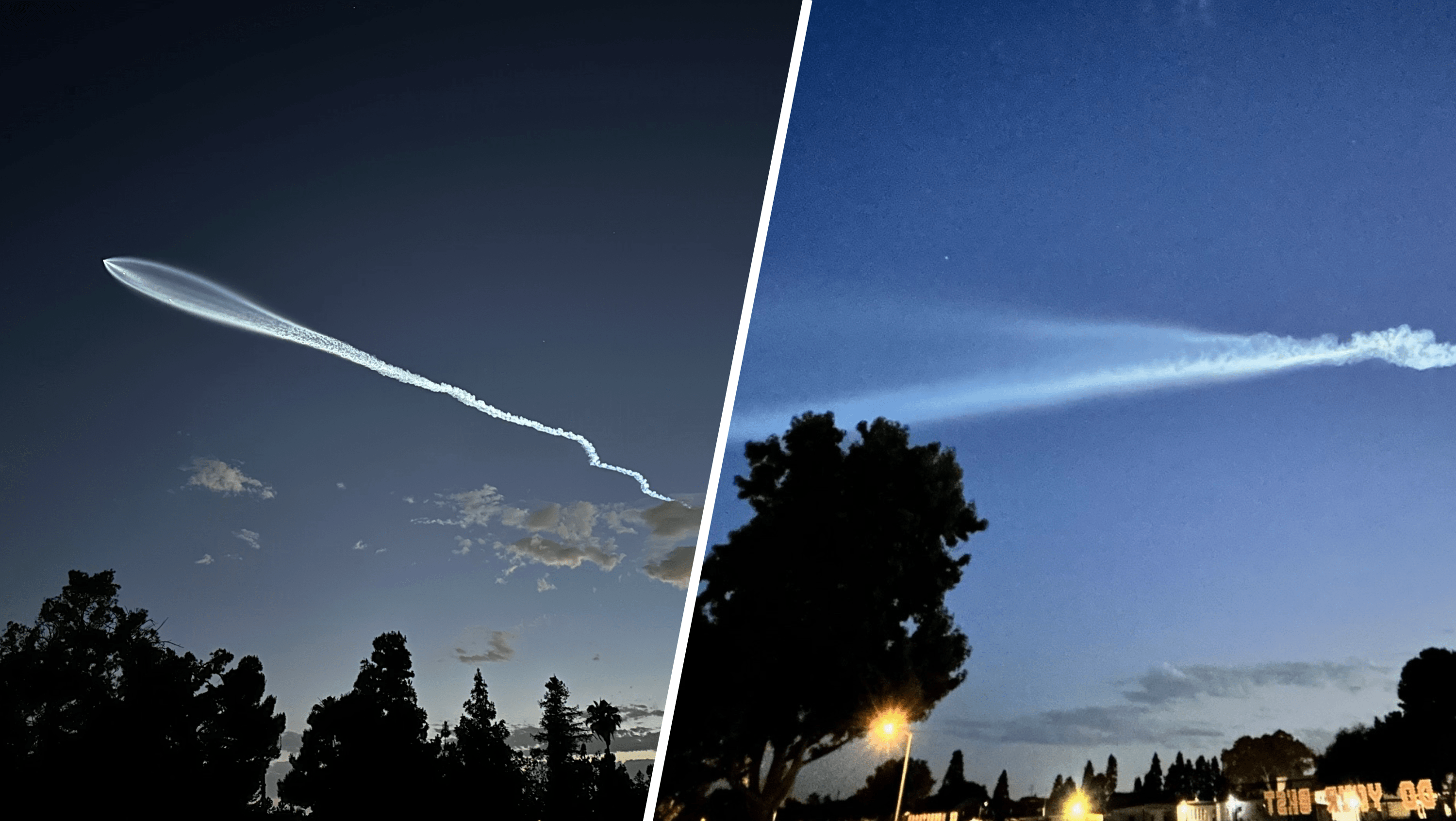 Así se vio el lanzamiento del cohete SpaceX del domingo en el sur de California