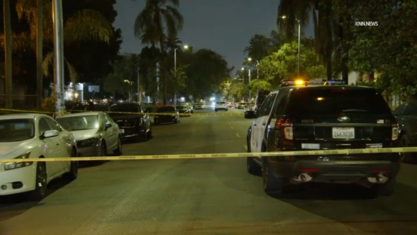 Police at the scene of a deadly stabbing Monday June 17, 2024 on USC's Greek Row.