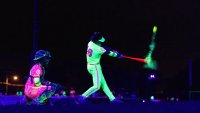 Baseball under black lights: Collegiate summer teams play first ever ‘Cosmic Baseball' game