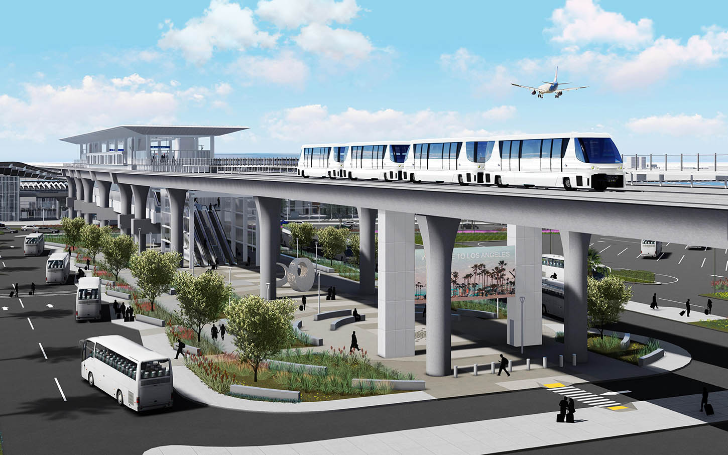 A rendering of the Intermodal Transportation Facility-East station, which will provide connection to Metro and the regional transportation system.