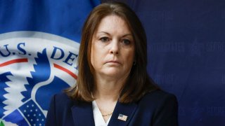 United States Secret Service Director Kimberly Cheatle speaks during a press conference at the Secret Service’s Chicago Field Office on June 4 2024 in Chicago, Illinois, ahead of the 2024 Democratic and Republican National Conventions. 