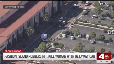 Robbers hit, kill woman with getaway car in Fashion Island