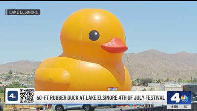 60-foot rubber duck at Lake Elsinore 4th of July festival