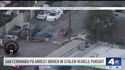 San Fernando police arrest driver in stolen vehicle pursuit