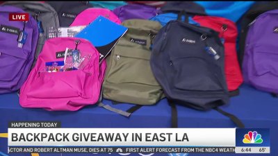 Backpack giveaway event in East LA