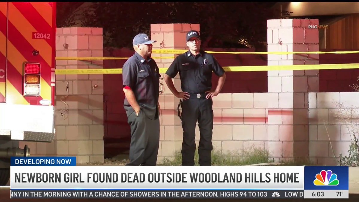 Newborn girl found dead outside Woodland Hills home – NBC Los Angeles