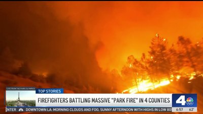 Firefighters battling Park Fire in 4 counties