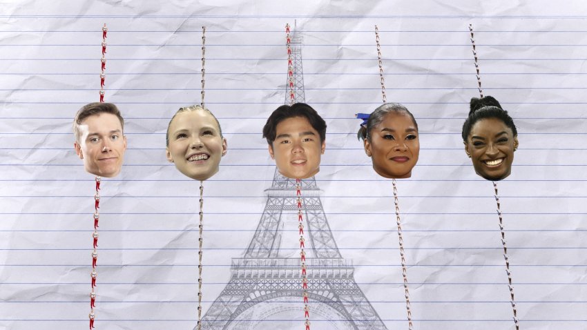 How many Simone Biles would it take to be the same height as the Eiffel Tower?