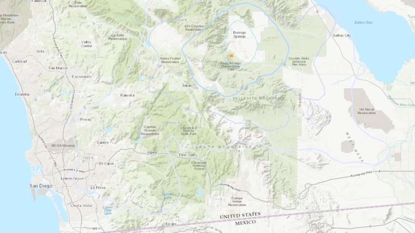 An earthquake was reported near Borrego Springs on July 17, 2024.