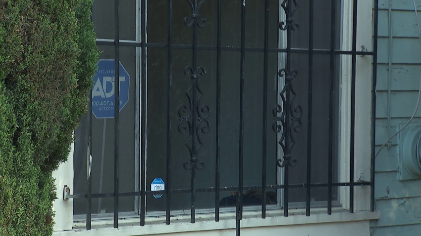 Security bars could be seen on the windows of a home along Manzanita Ave in Silverlake, where 4 homes have been targeted by a burglar who also sexually assaulted 2 women.