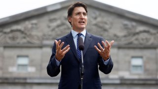 Canada’s Prime Minister Justin Trudeau speaks during a press conference following a cabinet shuffle, at Rideau Hall, in Ottawa, Ontario, Canada, July 26, 2023.