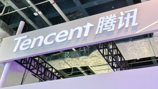 Tencent showed off its tech at the 2023 World Artificial Intelligence Conference in Shanghai, July 8, 2023.