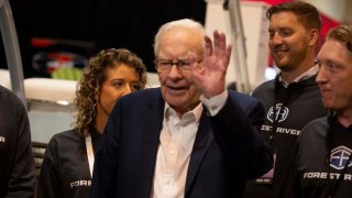 Warren Buffett walks the floor and meets with Berkshire Hathaway shareholders ahead of their annual meeting in Omaha, Nebraska on May 3rd, 2024. 