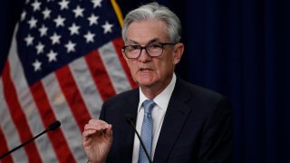 U.S. Federal Reserve Chair Jerome Powell speaks at a news conference on interest rates, the economy and monetary policy actions on June 15, 2022.