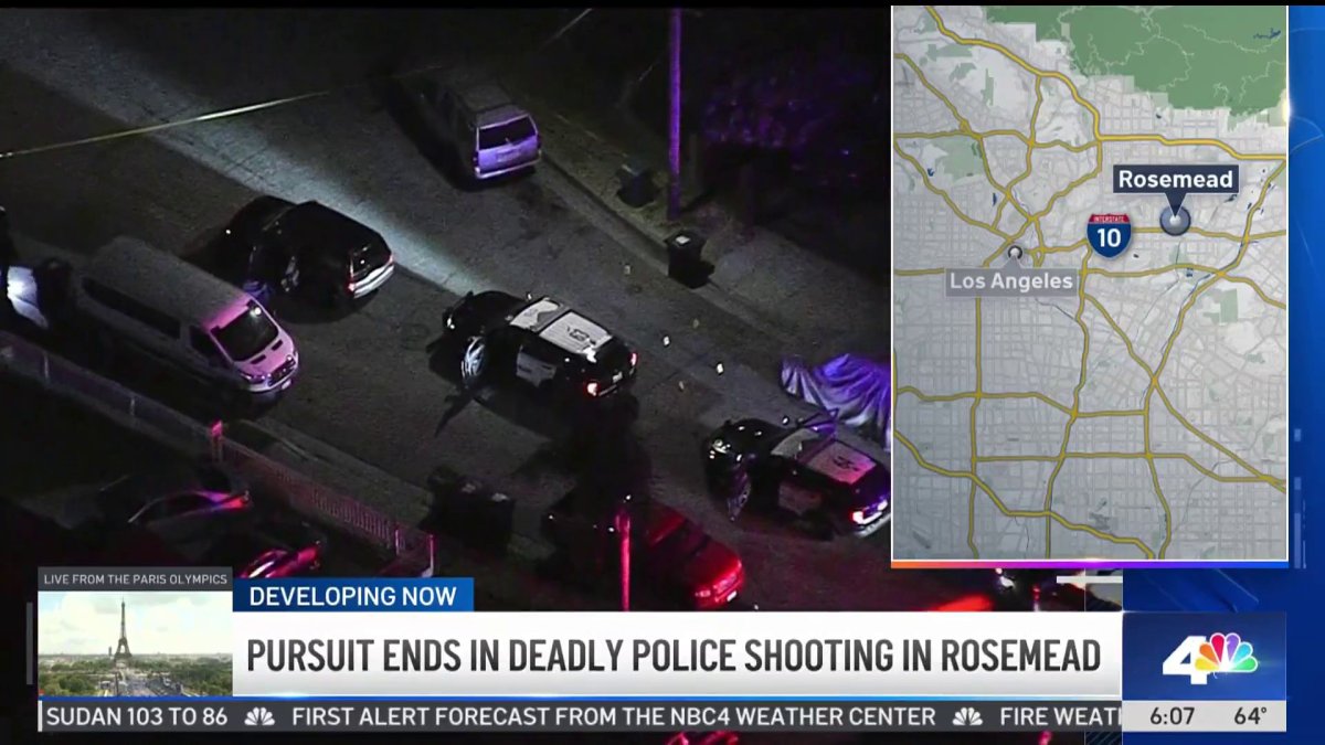 Pursuit ends in deadly police shooting in Rosemead – NBC Los Angeles