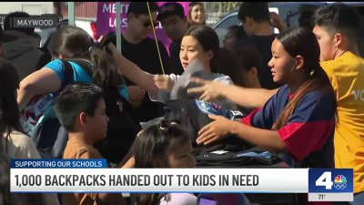 1,000 backpacks handed out to kids in Maywood