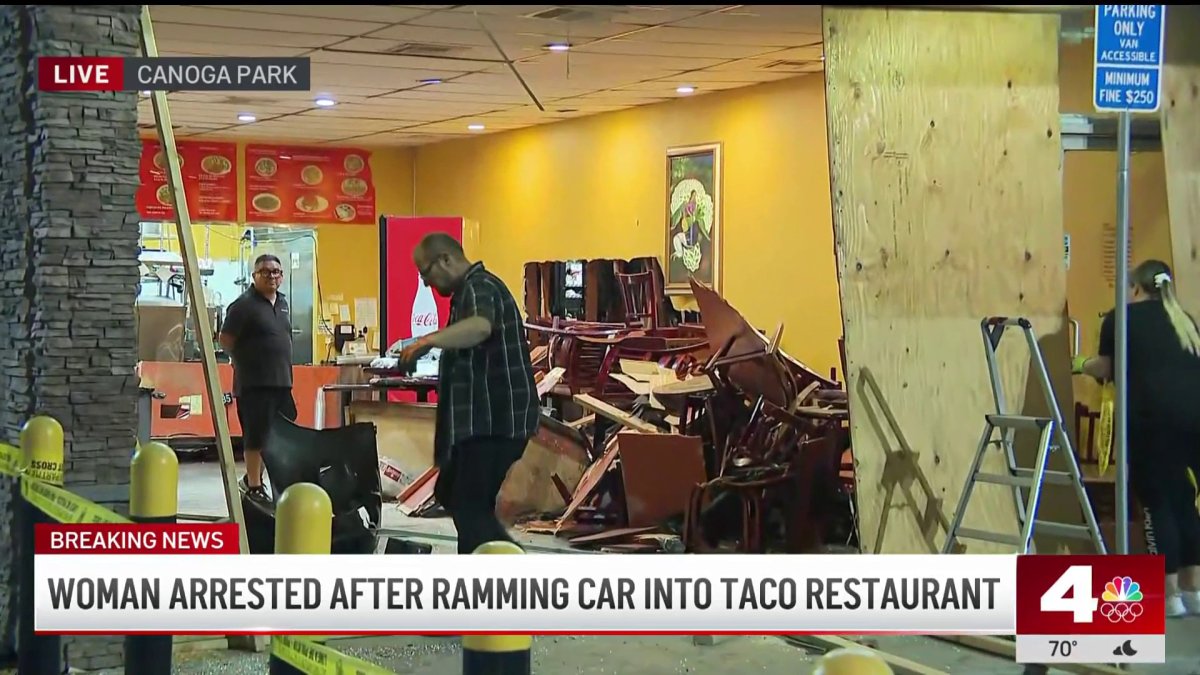 Woman arrested after ramming car into Mexican restaurant in Canoga Park ...