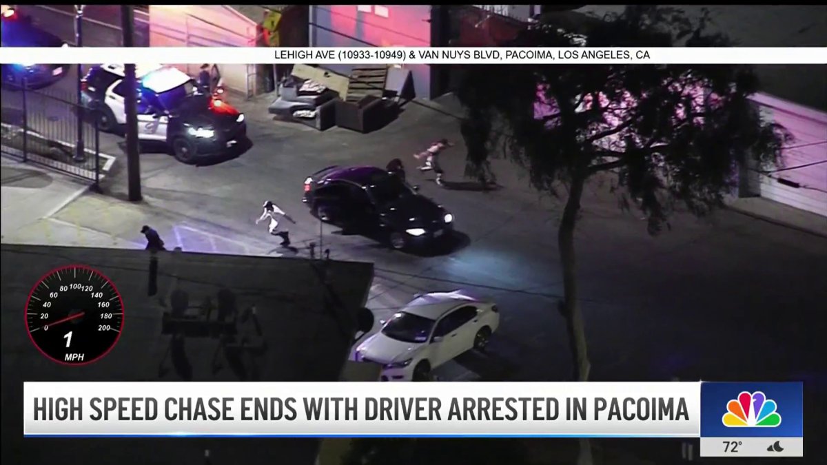 High speed chase ends with driver arrested in Pacoima – NBC Los Angeles