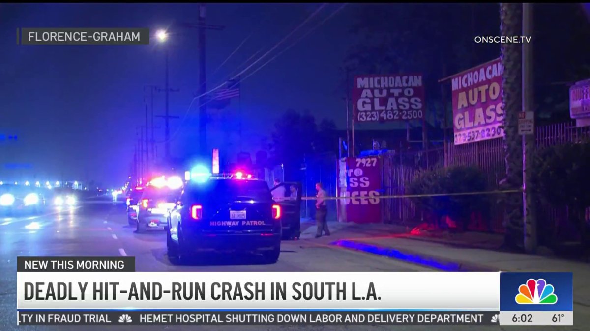 Deadly hit-and-run crash in South LA – NBC Los Angeles