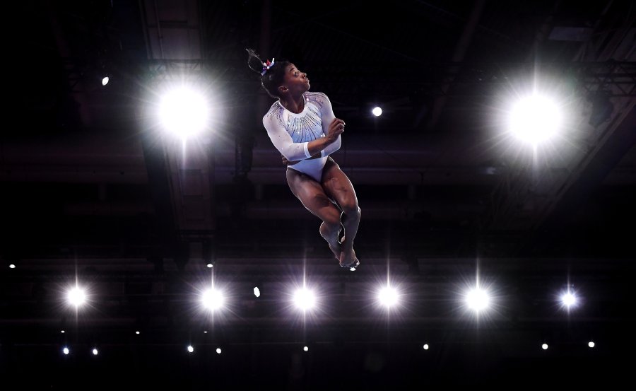 Biles performs the fourth move to be named some variation of 'The Biles'