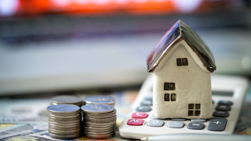 Bank calculates the home loan rate,Home insurance,home  concept