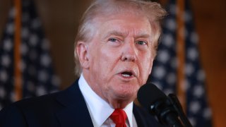 Republican Presidential Nominee Donald Trump Speaks To The Press In Palm Beach, Florida