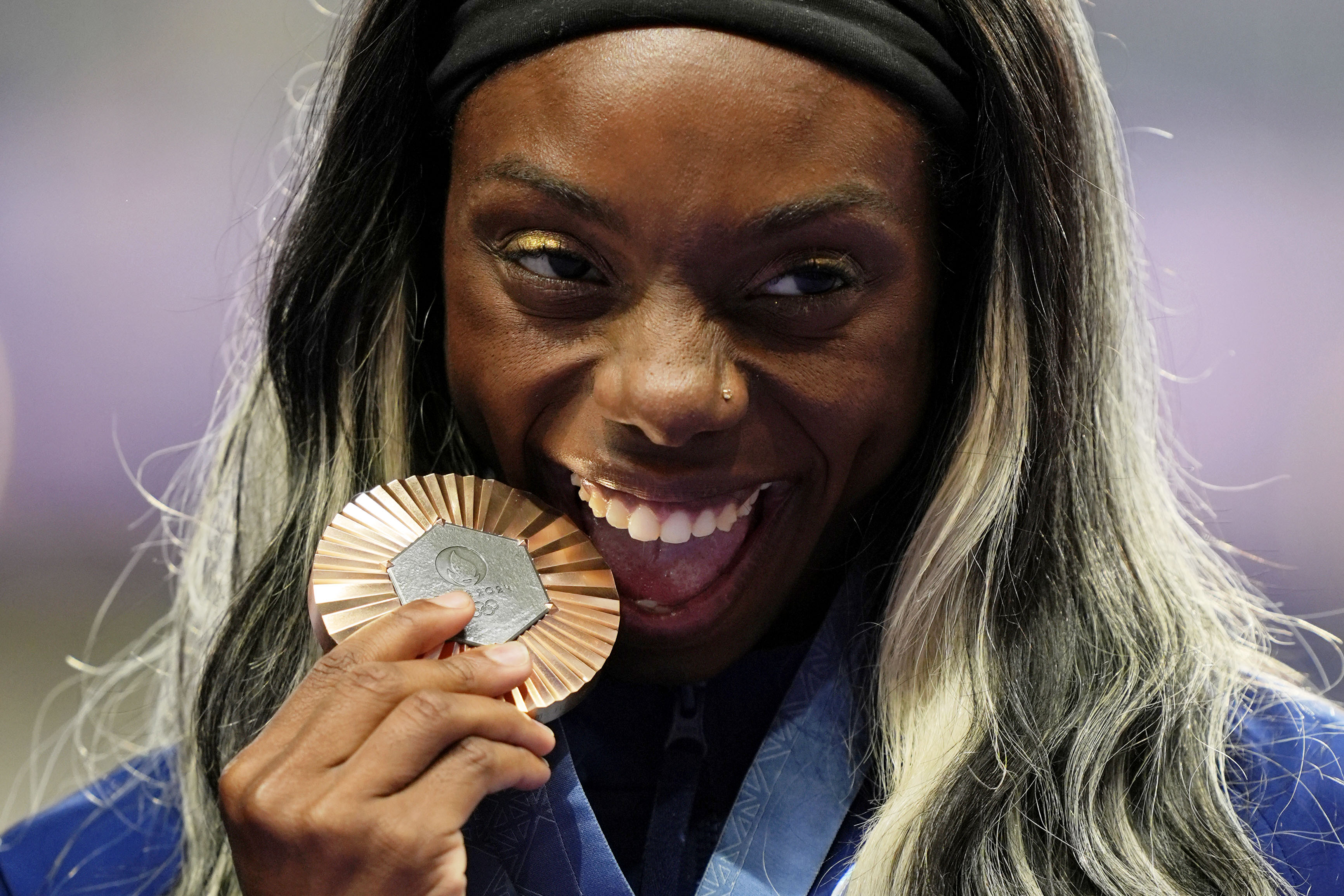 Brittany Brown, of Claremont, won bronze in the 200m at the Paris Olympics.