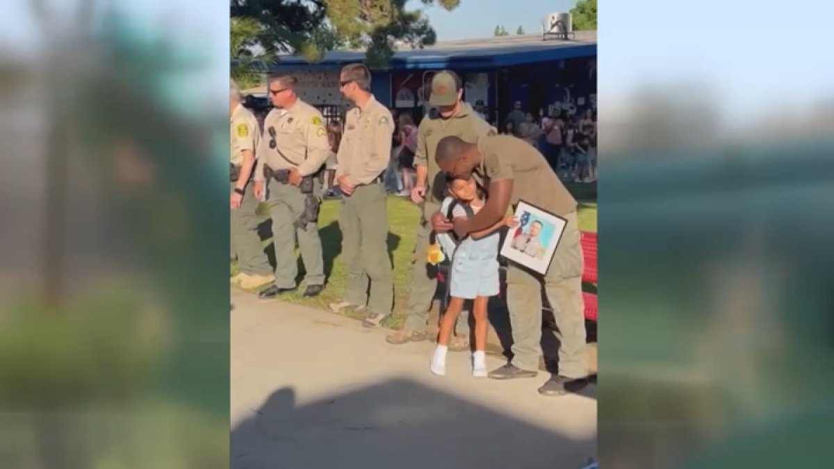 ‘There for each other.' LASD medic team escorts late colleague's daughter to her first day of 2nd grade