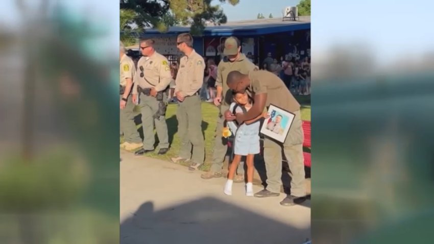 LASD sheriff's deputies hold a sweet sendoff for the 6-year-old daughter of a colleague who died of cancer.