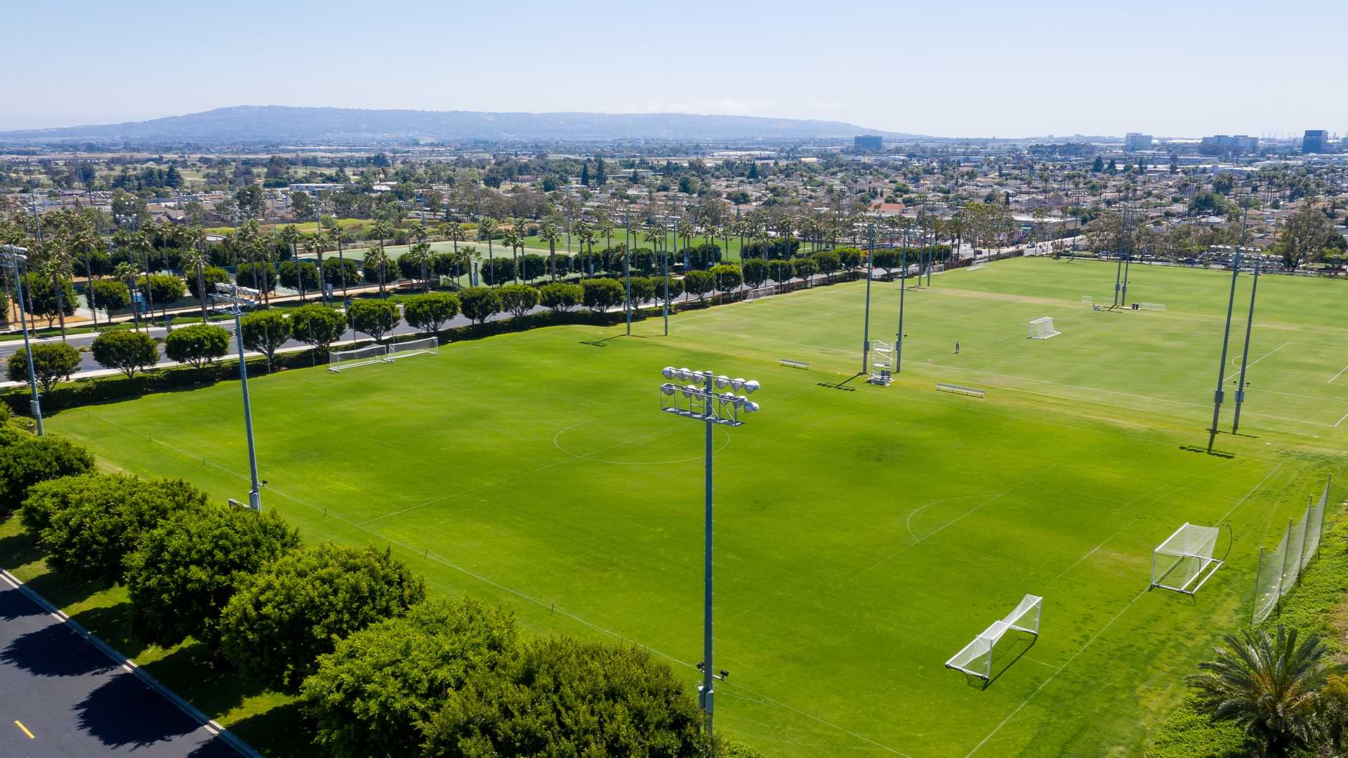 The athletic fields in Carson are used by the MLS LA Galaxy for training, but they will become a temporary field hockey venue for the 2028 Olympics.